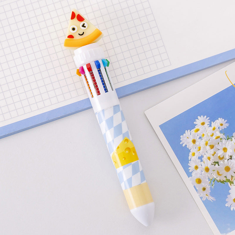 Wholesale Plastic Ten-color French Fries Hamburger Ballpoint Pen